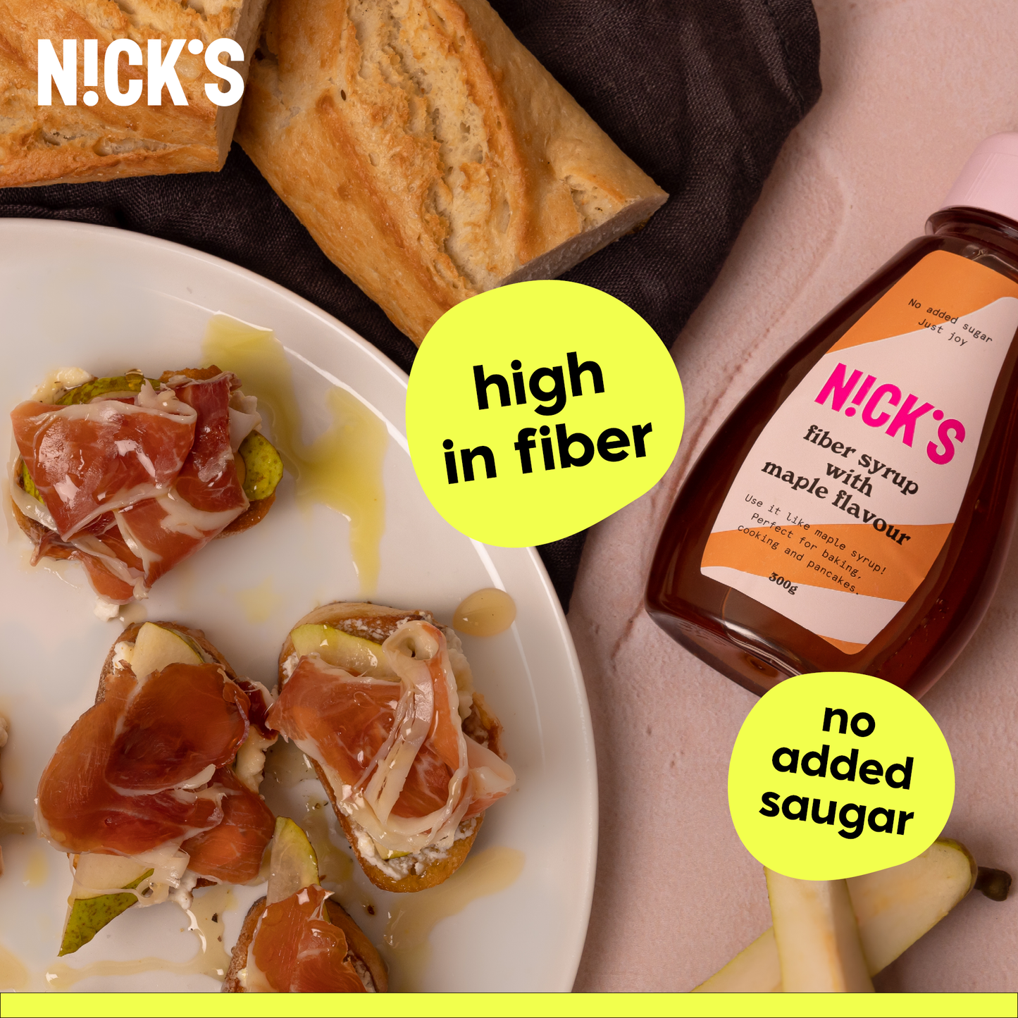 Fiber syrup honey flavour 300g
