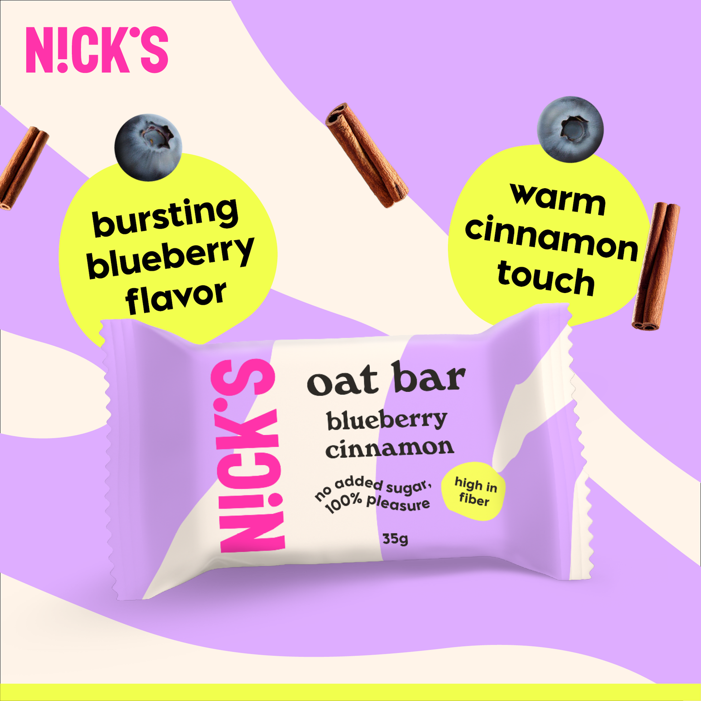 Oat bar blueberry cinnamon 12 x 35g