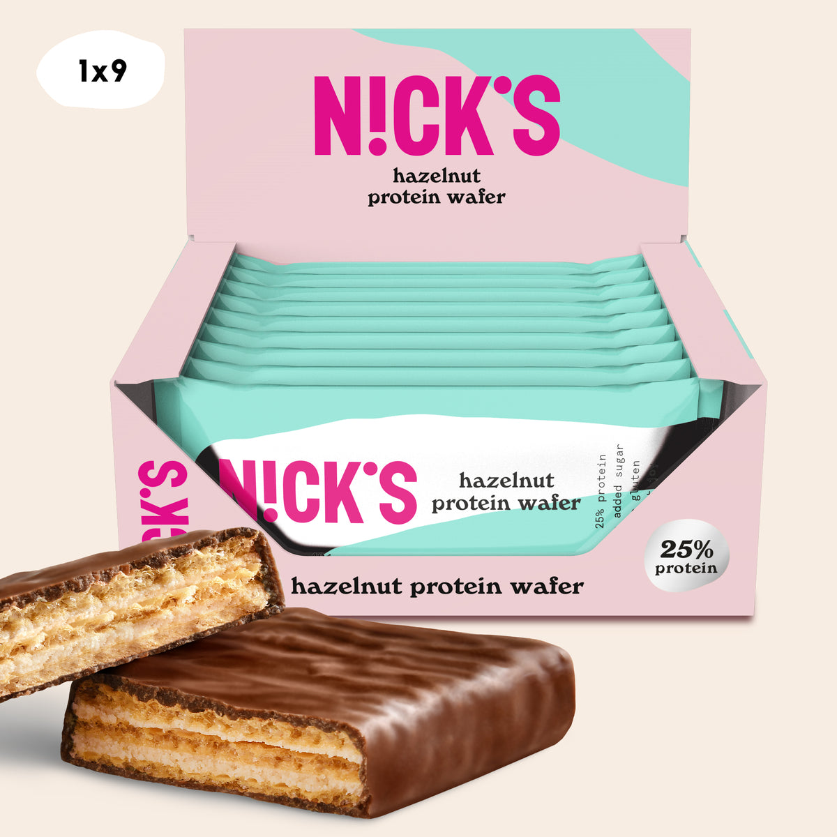 Whey-Wafer, Hazelnut - 12 x 35g
