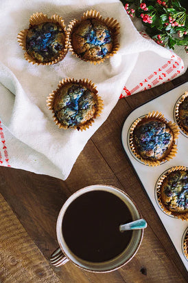 Make healthy blueberry muffins with no added sugar.