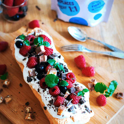 Healthy angel food cake no added sugar