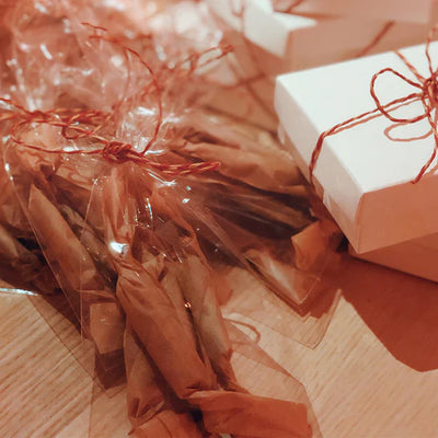 Sweet saffron fudge without added sugar.