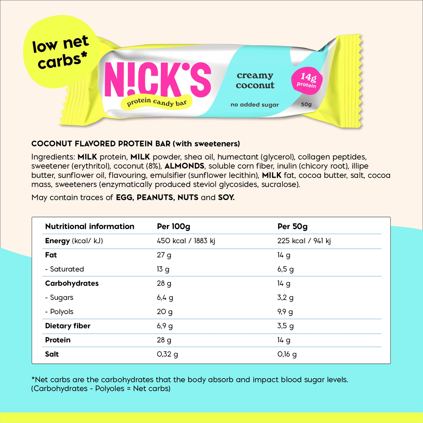 Protein bar creamy coconut 12 x 50g