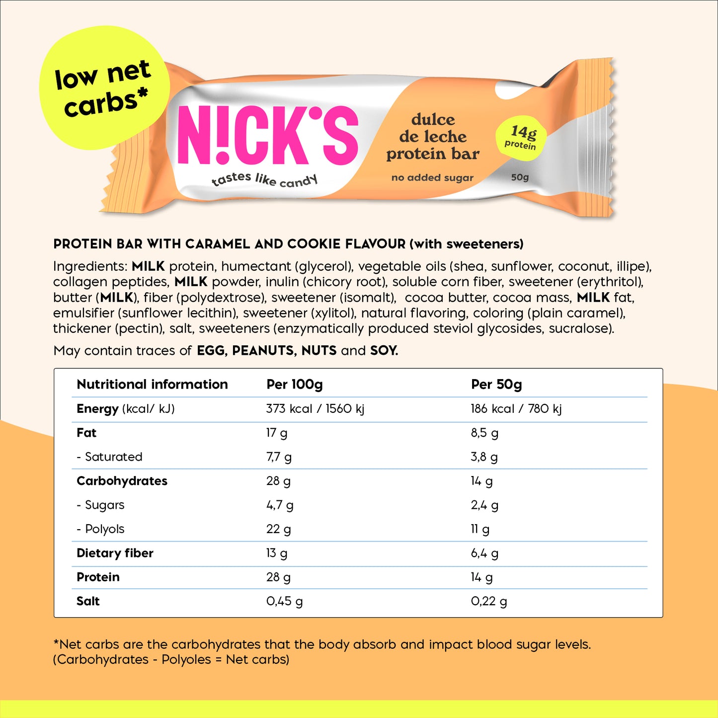 Protein bar dulce de leche 12 x 50g