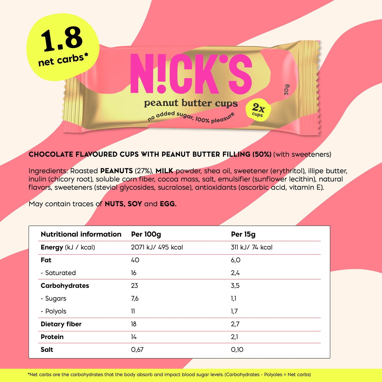 Peanut butter cups 24 x 15g