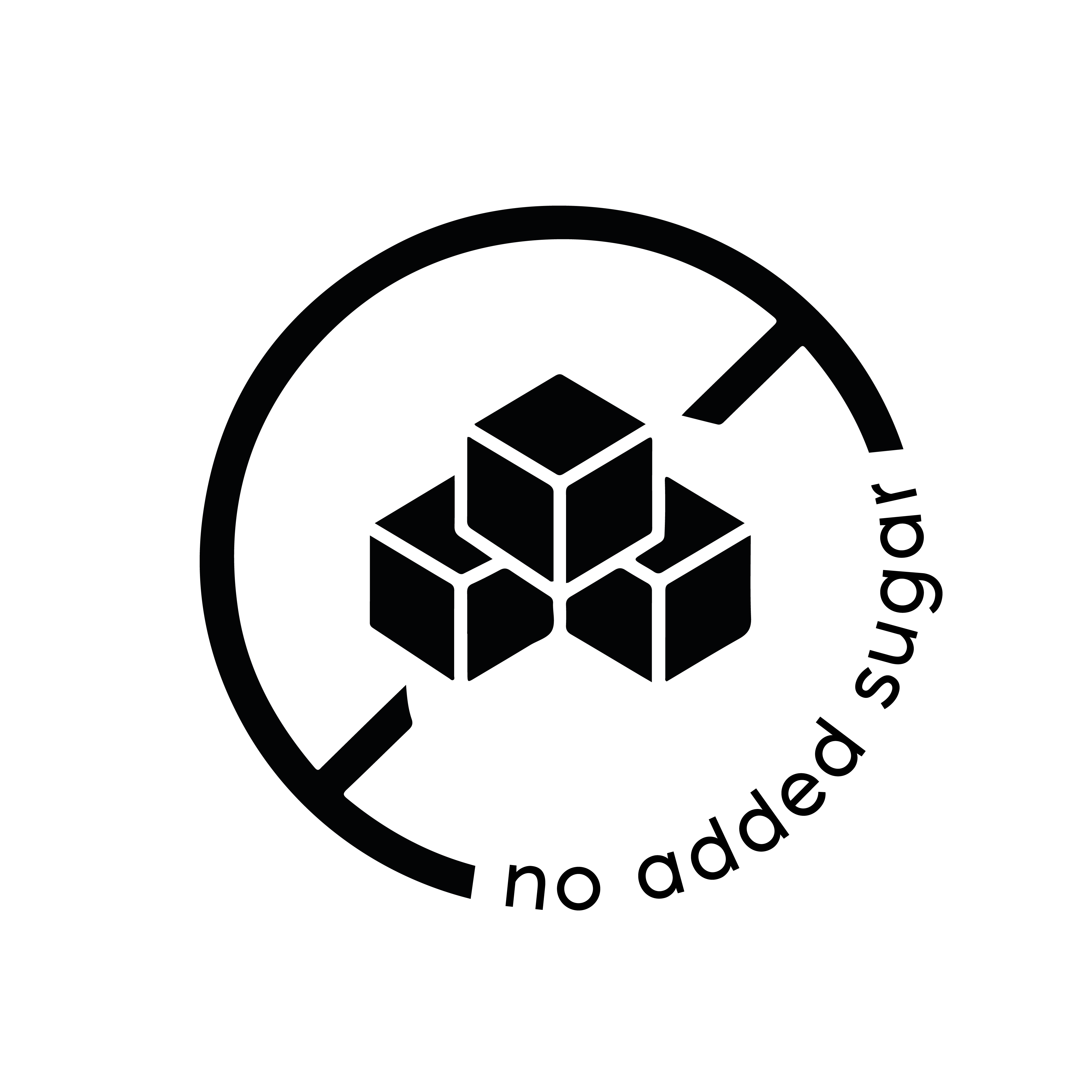 No added sugar black text.