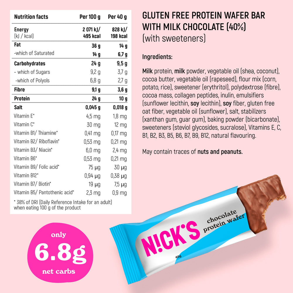 Protein wafer chocolate